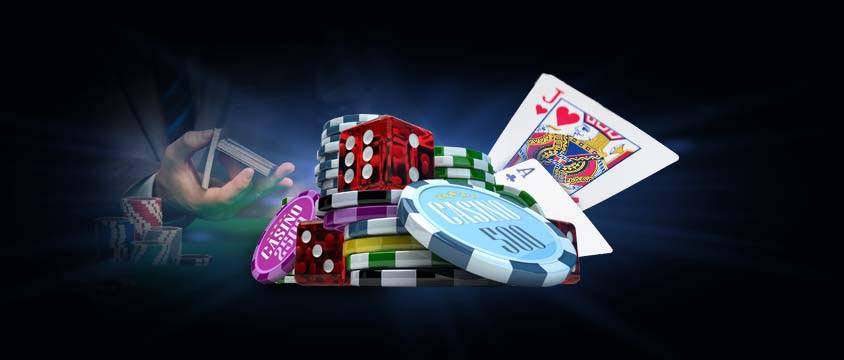 cards, dice, and casino chips
